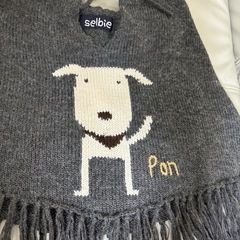 selbie セルビエ　ponちゃん　犬柄　ポンチョ　マフラー　の画像