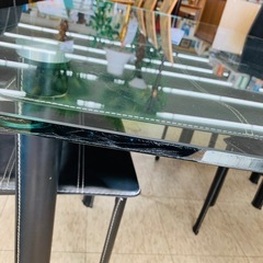 ガラステーブル&チェア４セット※2400010437892の画像