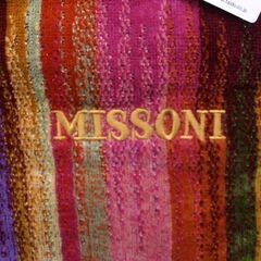 ① 未使用保管品 MISSONI タオルケット シングルサイズ 泰道リビング カリプソ 140×200㎝ 綿100% 日本製 苫小牧西店の画像