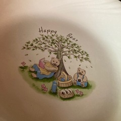 【新品未使用】ハッピーベアー　カレー皿×5枚　21.5cm 中深皿　レトロの画像