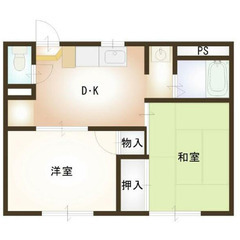 《一ノ割駅6分＊2DK＊角部屋＊フリーレント》初期費用分割OK🔔最安0円後払いで引越可能🔔来店不要！個人事業主・夜職で審査不安な方も相談OK🔔LINEでスピード契約🔔水商売・保証人無・カード払いもOK※生活保護不可※ - 春日部市