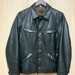 ポールスミス★牛革 レザージャケット カーコート★黒 革ジャン 牛皮 黒 S〜Mの画像