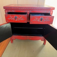 清朝時代 龍紋漆器箪笥の画像