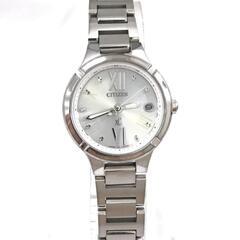 【取引中】🔴 CITIZEN シチズン XC クロスシー Eco-Drive エコドライブ 腕時計 H058-T020241 電波ソーラー ラウンド シルバー カレンダー 動作OKの画像