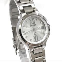 【取引中】🔴 CITIZEN シチズン XC クロスシー Eco-Drive エコドライブ 腕時計 H058-T020241 電波ソーラー ラウンド シルバー カレンダー 動作OKの画像