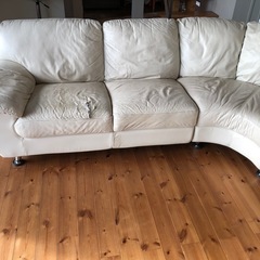 無料！！　コーナーソファー　　リビングソファー　3分割の画像