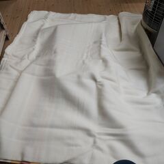U【未使用】東京西川のボアシーツ　130cm×230cm　白地＆ストライプ/寝具/シングル用/冬用シーツ/防寒の画像