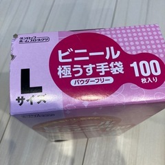ビニール極うす手袋Lサイズ パウダーフリーの画像
