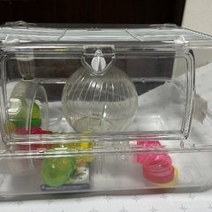 中古　ハムスターケージ おもちゃ付きの画像