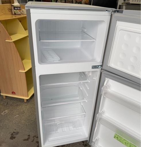 札幌市内配送可 【6ヵ月保証付き】 美品 22年製 SHARP シャープ 128L 2ドア冷蔵庫 SJ-H13E-S 