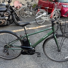 パナソニック Panasonic 電動スポーツバイク Velo-Star （ベロスター）700x38C 8.0Ah 外装7段変速グリーンB E-ELVS774Gの画像