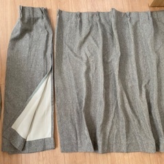杢グレーカーテン　100x110  2枚セット