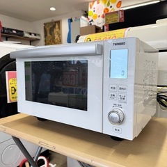 【超美品‼️】ツインバード 2019年製 18Lオーブンレンジ フラット庫内 デカ液晶 自動あたため ホワイト♪の画像