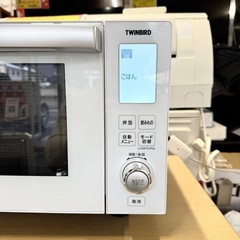 【超美品‼️】ツインバード 2019年製 18Lオーブンレンジ フラット庫内 デカ液晶 自動あたため ホワイト♪の画像
