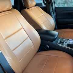 車検2年 Jeep グランドチェロキー リフトアップ 茶色レザーシート wk36の画像