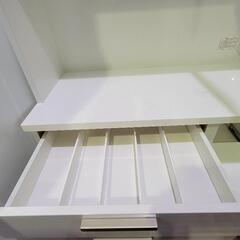 【バナナ苫小牧】 ニトリ キッチン家具 キッチンボード  キッチン収納  食器棚 レンジ台 キッチン棚  ホワイトの画像