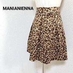 マニアニエンナ 美品 ミニスカート レオパード柄 ヒョウ柄 ブラ...