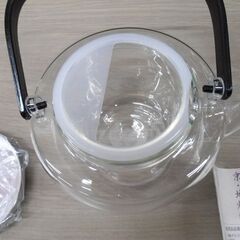 未使用保管品 HARIO ハリオ 冷酒器 京・地炉利 耐熱ガラス 保冷 酒器 氷入れ付き ちろり 苫小牧西店の画像