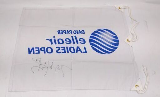 キムハヌル プロ 直筆サイン入り 記念フラッグ エリエール レディース