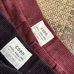 コーエン　coen フレアパンツ　セミフレア　フレアコーデュロイパンツ　2本セット売り　の画像