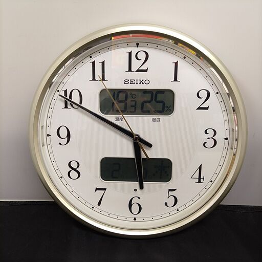SEIKO/セイコー 掛け時計 KX384S 電波時計 温度 湿度