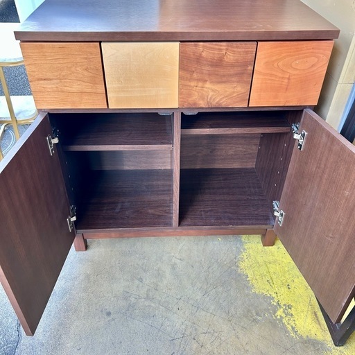 《売約済》【池上店】 サイドチェスト 木製 カラフル ナチュラル チェスト 引出し 棚 リビング 収納