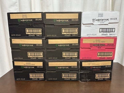 【再値下】一箱価格3500円　一本 146円   まとめてでも一箱からでもOK【MONSTER】 エナジードリンク 355ml 24本入り 9箱 ※1箱からでもOK⭐︎9箱まとめてお取引の方更に割引致します。