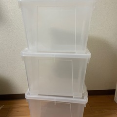 フタ付き収納ボックス3個セットの画像