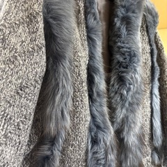 ★4　毛皮　ファーニット　カーディガン　ジャケット　ニットカーディガン レディース ファー　モヘア混　OS-177の画像
