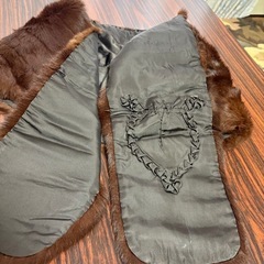 ★5　毛皮ショール　マフラー　ミンク　毛皮　ブラウン　ファーショール　ヴィンテージ　成人式　着物の画像