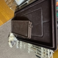 白色ペットケージ二階建て大きいサイズの画像