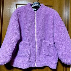 アウター　フェイクファー　BeiNuor　ラベンダー　フリーサイズの画像