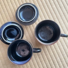 夫婦湯呑み　コップ　蓋つきマグカップ　コーヒー　茶碗蒸しの画像