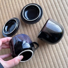 夫婦湯呑み　コップ　蓋つきマグカップ　コーヒー　茶碗蒸しの画像