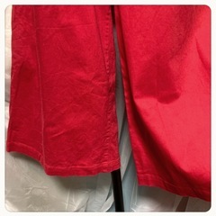 ꒰LOVE×ICHIGO×WEGO꒱ワイドカラーパンツ ガウチョパンツ 赤の画像