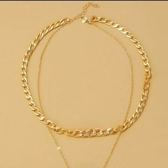 *《GOLD》*Zinc Alloy＊コインチャームダブルネックレスの画像