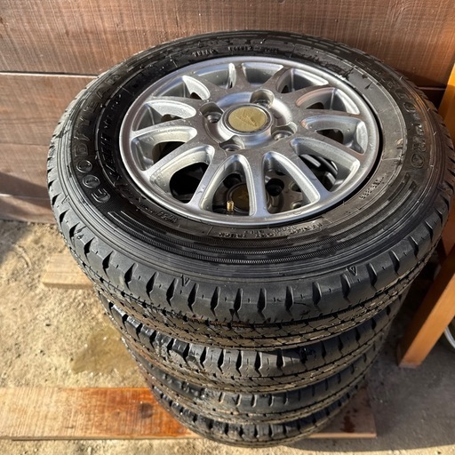 バリ溝 バンタイヤ 純正アルミホイール 145/R12 軽自動車 コンパクトカー