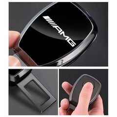 Mercedes-Benz メルセデスベンツ AMG シートベルト エクステンダー バックル ミラー仕上げ ワンプッシュ ボタン ガンブラック 黒の画像