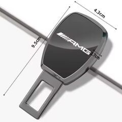 Mercedes-Benz メルセデスベンツ AMG シートベルト エクステンダー バックル ミラー仕上げ ワンプッシュ ボタン ガンブラック 黒の画像