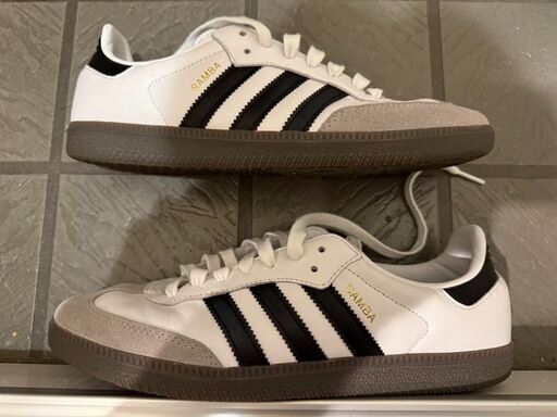 【清掃済み】【美品】adidas samba 27.0cm アディダス サンバ 白x黒