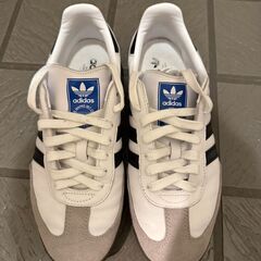【清掃済み】【美品】adidas samba 27.0cm アディダス サンバ 白x黒の画像