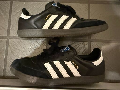 【清掃済み】【美品】adidas samba 27.0cm アディダス サンバ 黒x白