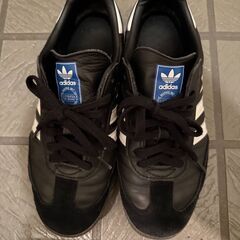 【清掃済み】【美品】adidas samba 27.0cm アディダス サンバ 黒x白の画像