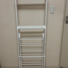 【お譲り済】スチールラック 折りたたみ 洗濯物干しラックの画像