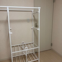 【お譲り済】スチールラック 折りたたみ 洗濯物干しラックの画像
