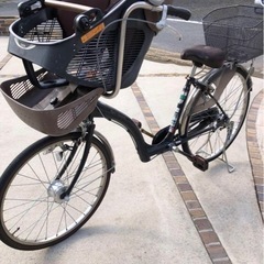 チャイルドシート付き子乗せ自転車