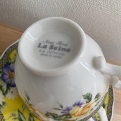 【期間限定お値下げ中】【美品】LaSeineティーカップソーサーセット　5客　の画像