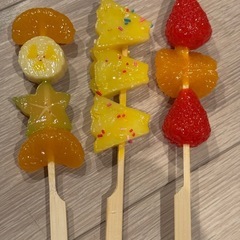 韓国で人気のスイーツ タンフル3本セット　本物そっくり食品サンプル　フルーツ飴の画像