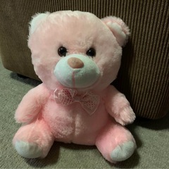 レインボーに光る くま ぬいぐるみの画像