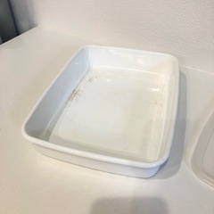 【お譲り先決定】
野田琺瑯　レクタングル浅型M フタ付きの画像